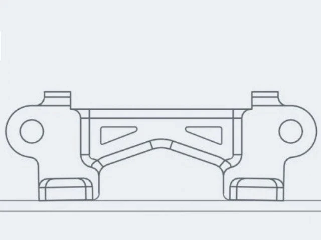 Ein digitales Modell eines Bauteils für den Metall 3D-Druck.