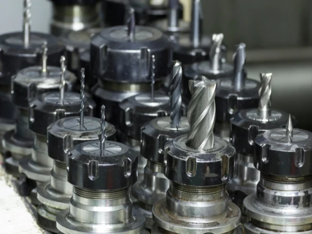 Mehrere 3D-gedruckte Werkzeuge aus Metall.
